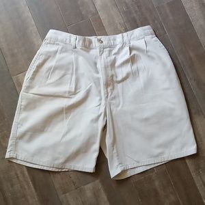 DRESS SHORTS, MEN'S  W38, KHAKI TAN, PLEATED, COTTON, REPUBLIC
